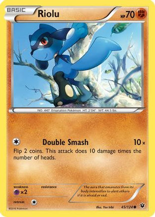 Riolu (45) - 45/124 [XY - Fates Collide] Reverse Holofoil