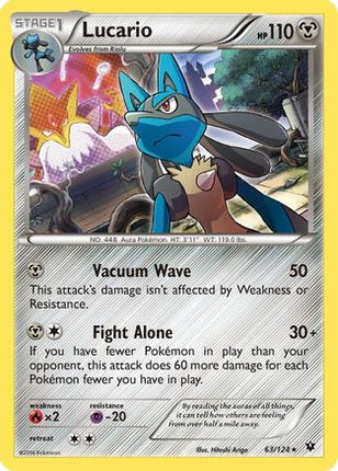 Lucario (63) - 63/124 [XY - Fates Collide] Holofoil