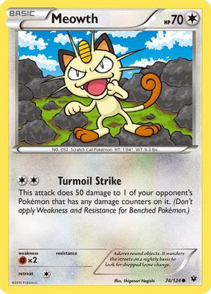 Meowth - 74/124 [XY - Fates Collide] Reverse Holofoil