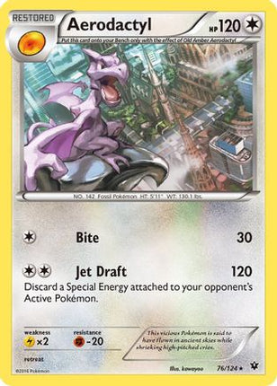 Aerodactyl - 76/124 [XY - Fates Collide] Reverse Holofoil