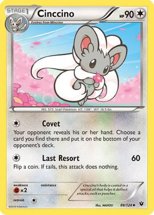 Cinccino (88) - 88/124 [XY - Fates Collide] Reverse Holofoil