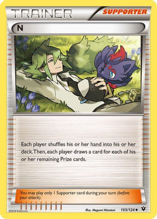 N (Supporter) - 105/124 [XY - Fates Collide] Reverse Holofoil