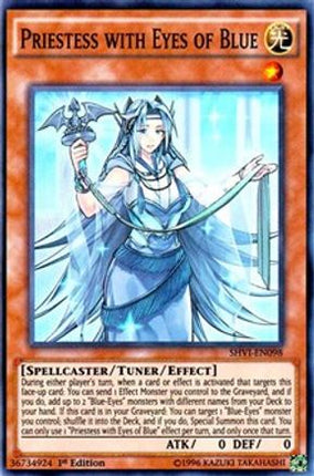 Priestess with Eyes of Blue (Super Rare) [SHVI-EN098] 1st Edition
