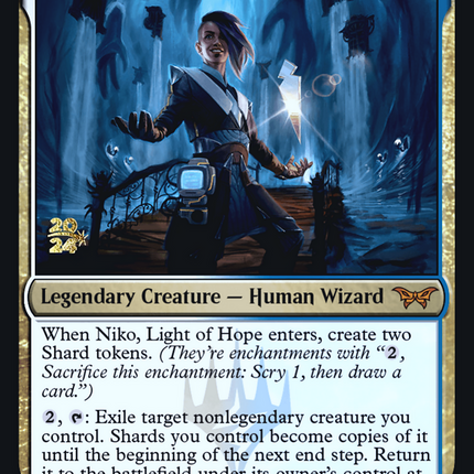 Niko, Light of Hope [Duskmourn: House of Horror Promos] Prerelease Foil