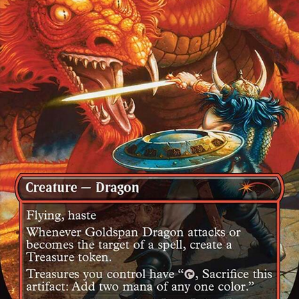 Goldspan Dragon (Borderless) [Secret Lair Drop] Foil