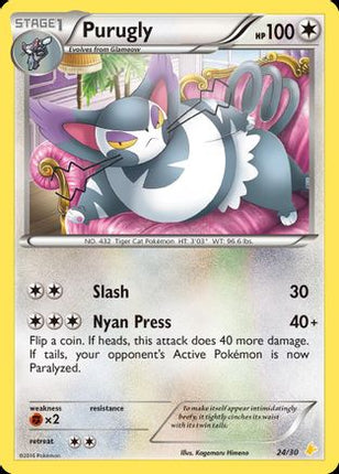 Purugly 24- XY Trainer Kit Pikachu Libre & Suicune