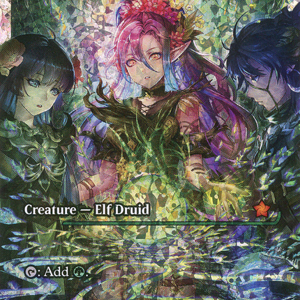 Llanowar Elves (Showcase) [Foundations] Fractured Foil