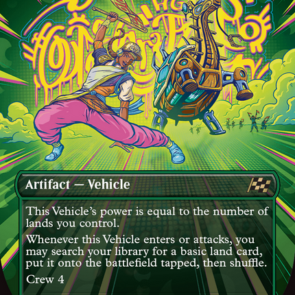 Lumbering Worldwagon (Borderless) [Aetherdrift] Foil
