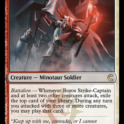 Boros Strike-Captain [Ravnica: Clue Edition]
