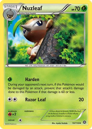 Nuzleaf - 10/114 [XY - Steam Siege] Reverse Holofoil