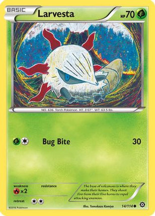 Larvesta - 14/114 [XY - Steam Siege] Reverse Holofoil