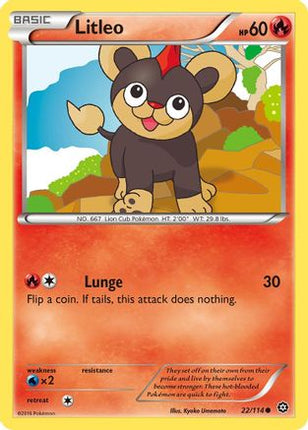 Litleo - 22/114 [XY - Steam Siege] Reverse Holofoil
