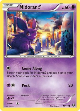 Nidoran M - 43/114 [XY - Steam Siege] Reverse Holofoil