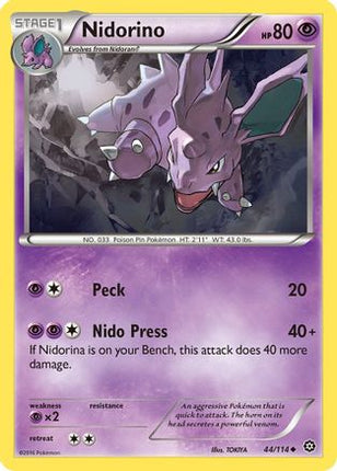 Nidorino - 44/114 [XY - Steam Siege] Reverse Holofoil