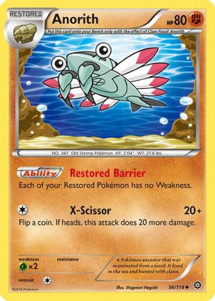 Anorith - 56/114 [XY - Steam Siege] Reverse Holofoil