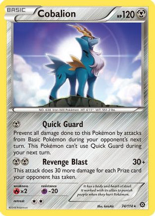 Cobalion - 74/114 [XY - Steam Siege] Reverse Holofoil