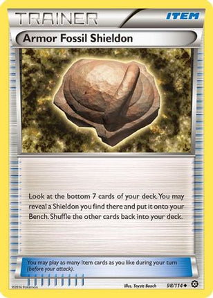Armor Fossil Shieldon - 98/114 [XY - Steam Siege] Reverse Holofoil