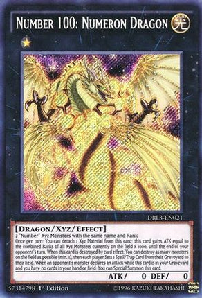 Number 100: Numeron Dragon (Secret Rare) [DRL3-EN021] 1st Edition