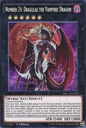 Number 24: Dragulas the Vampiric Dragon (Secret Rare) [DRL3-EN022] 1st Edition