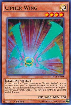 Cipher Wing (Ultra Rare) [DRL3-EN028] 1st Edition