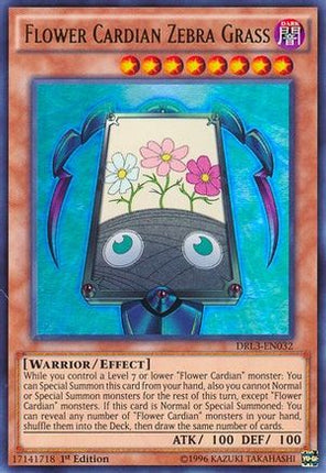 Flower Cardian Zebra Grass (Ultra Rare) [DRL3-EN032] 1st Edition