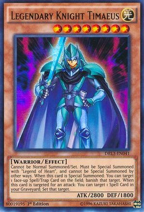 Legendary Knight Timaeus (Ultra Rare) [DRL3-EN041] 1st Edition