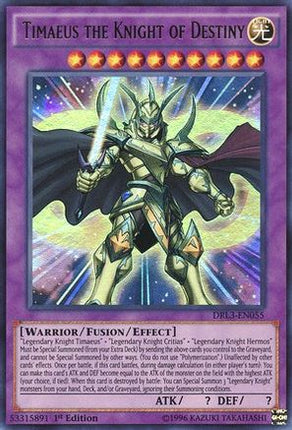 Timaeus the Knight of Destiny (Ultra Rare) [DRL3-EN055] 1st Edition
