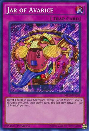 Jar of Avarice (Secret Rare) [MP16-EN033] Unlimited
