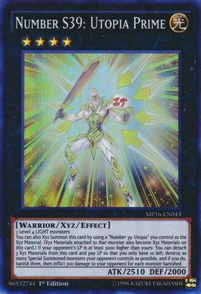 Number S39: Utopia Prime (Super Rare) [MP16-EN043] Unlimited