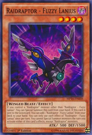 Raidraptor - Fuzzy Lanius (Common / Short Print) [MP16-EN058] Unlimited
