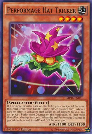 Performage Hat Tricker (Common / Short Print) [MP16-EN061] 1st Edition