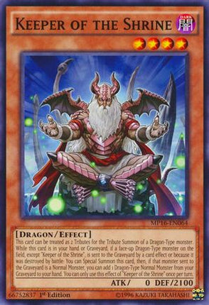 Keeper of the Shrine (Common / Short Print) [MP16-EN064] 1st Edition