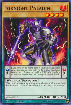 Igknight Paladin (Common / Short Print) [MP16-EN067] Unlimited