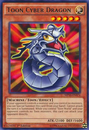 Toon Cyber Dragon (Rare) [MP16-EN074] 1st Edition