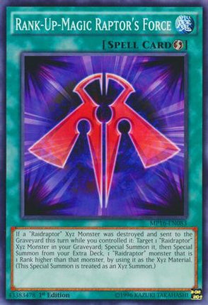 Rank-Up-Magic Raptor's Force (Common / Short Print) [MP16-EN083] 1st Edition
