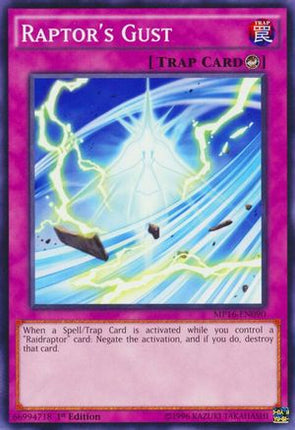 Raptor's Gust (Common / Short Print) [MP16-EN090] 1st Edition