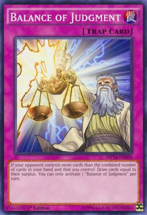 Balance of Judgment (Common / Short Print) [MP16-EN094] 1st Edition