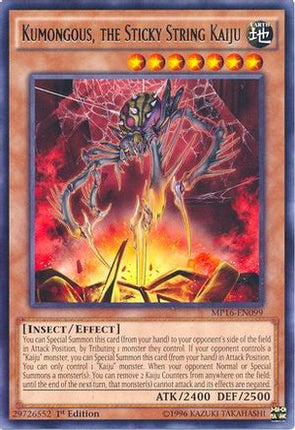 Kumongous, the Sticky String Kaiju [MP16-EN099] Rare