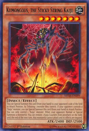 Kumongous, the Sticky String Kaiju (Rare) [MP16-EN099] Unlimited