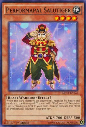 Performapal Salutiger (Common / Short Print) [MP16-EN102] 1st Edition