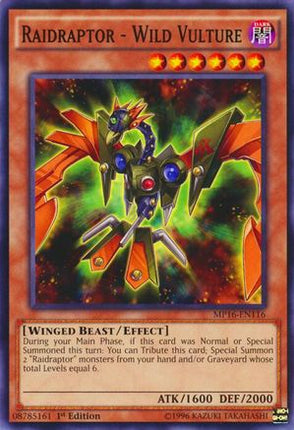 Raidraptor - Wild Vulture (Common / Short Print) [MP16-EN116] Unlimited