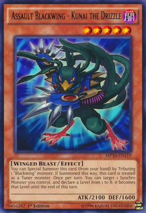Assault Blackwing - Kunai the Drizzle (Rare) [MP16-EN119] Unlimited