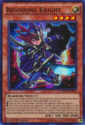 Beginning Knight (Super Rare) [MP16-EN123] Unlimited