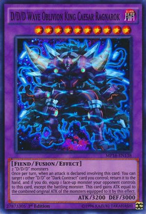 D/D/D Wave Oblivion King Caesar Ragnarok (Super Rare) [MP16-EN138] 1st Edition