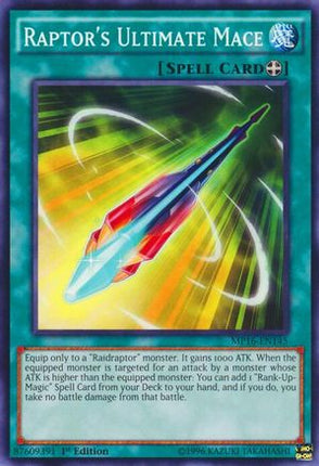 Raptor's Ultimate Mace (Common / Short Print) [MP16-EN145] 1st Edition
