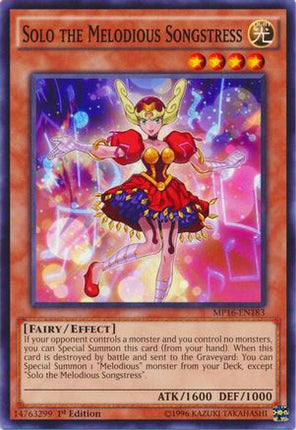 Solo the Melodious Songstress (Common / Short Print) [MP16-EN183] Unlimited