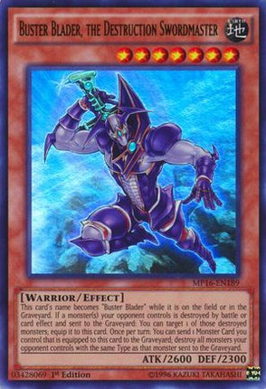 Buster Blader, the Destruction Swordmaster (Ultra Rare) [MP16-EN189] 1st Edition