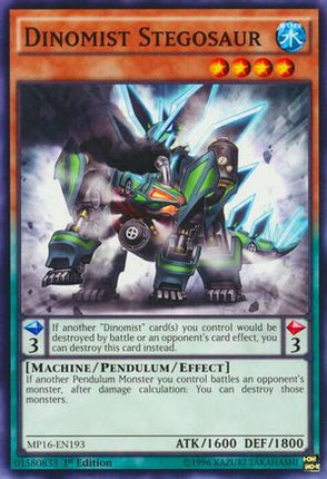 Dinomist Stegosaur (Common / Short Print) [MP16-EN193] 1st Edition