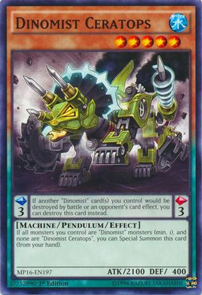 Dinomist Ceratops (Common / Short Print) [MP16-EN197] 1st Edition