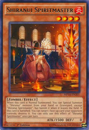 Shiranui Spiritmaster (Rare) [MP16-EN201] 1st Edition